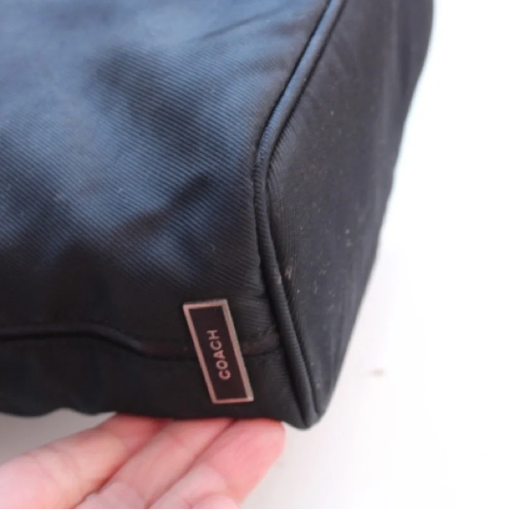 Vintage Coach twill fabric bag